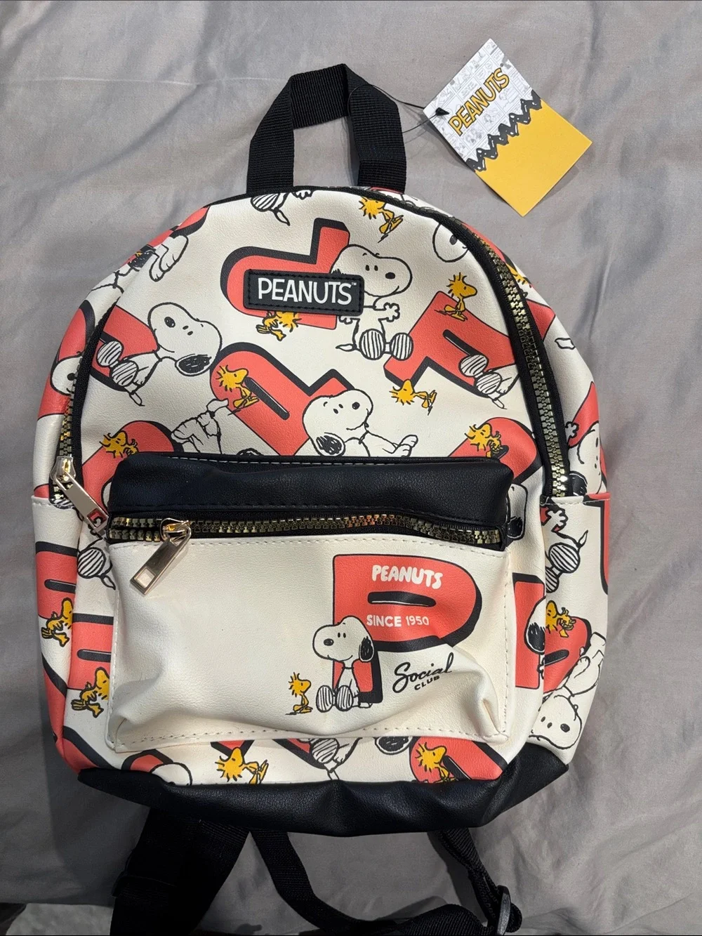 Peanuts White, Red & Black Snoopy Mini Backpack